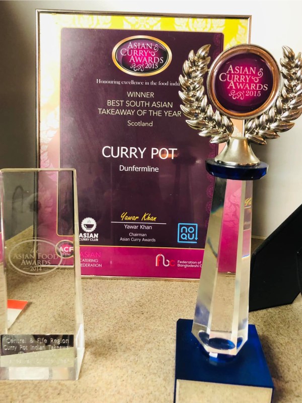 Curry Pot Indian Takeaway awards